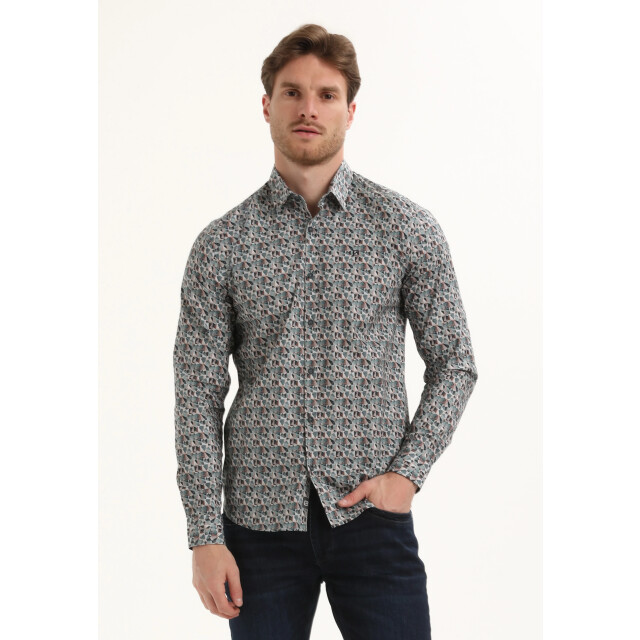 Gabbiano Heren overhemd 335738 5703 teal blue Gabbiano Overhemd 335738 5703TealBlue large