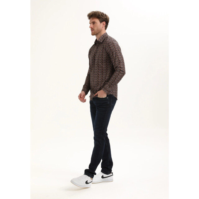 Gabbiano Heren overhemd 335735 5702 oak brown Gabbiano Overhemd 335735 5702OakBrown large