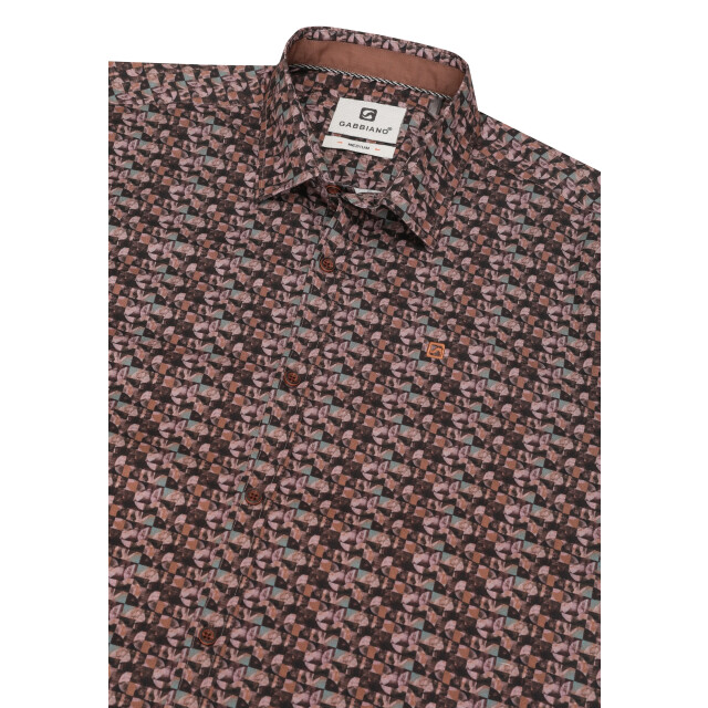 Gabbiano Heren overhemd 335735 5702 oak brown Gabbiano Overhemd 335735 5702OakBrown large