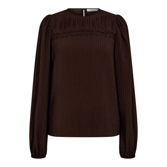 Co'Couture Cc shina pintuck blouse CC Shina Pintuck Blouse/145 Dark Brown large
