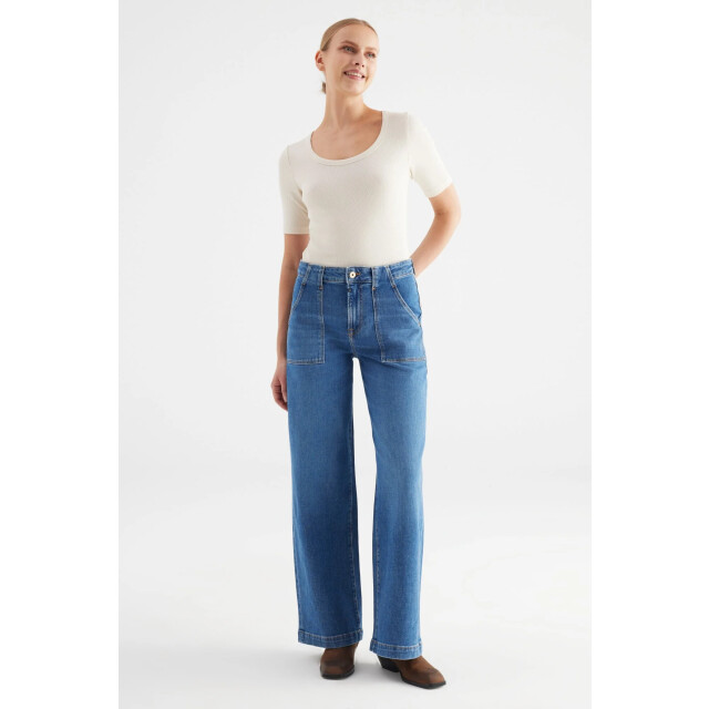 Cup of Joe Lulu wide leg jeans medium blue COJ Lulu MediumBlue large