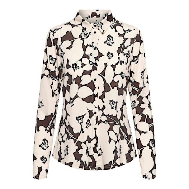 &Co Woman &co women blouse lotte big flower chocolate multi Lotte Big Flower - Chocolate multi large