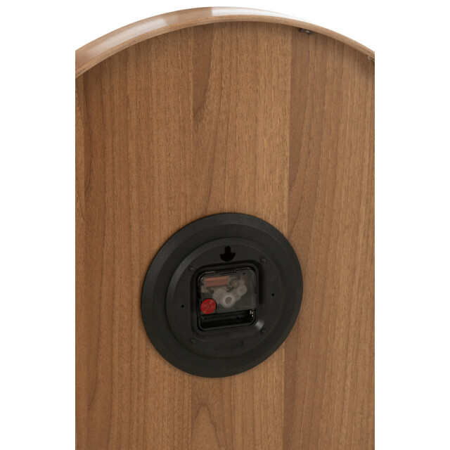 J-Line Wall clock plywood/mdf dark natural large 54392 large