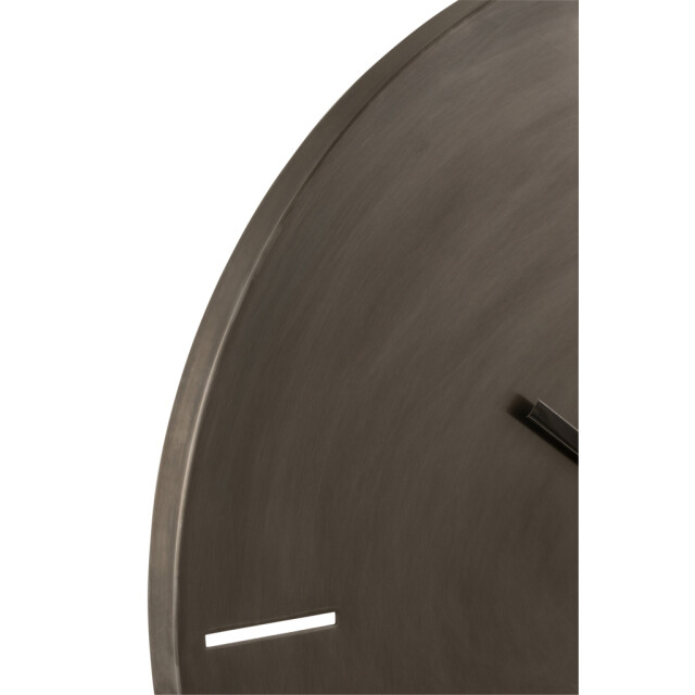 J-Line Clock round metal dark grey large 17197 large