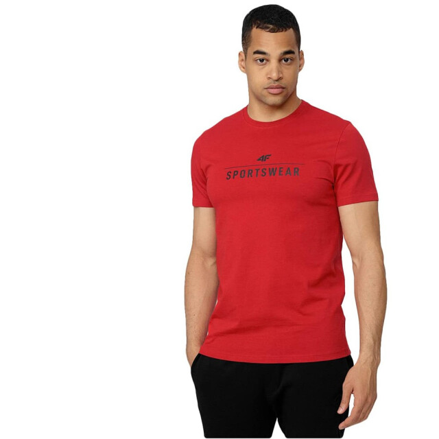 4F Heren h4z22 logo regular t-shirt UTPP1745_red large