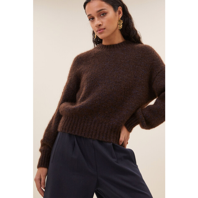 By-Bar Amsterdam Sonny sparkle pullover dark brown 25515007-785 large