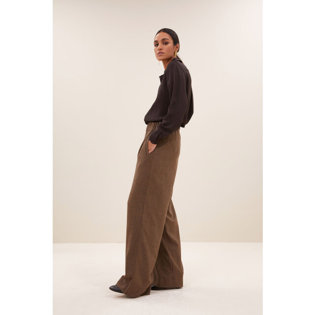 By-Bar Amsterdam Benji tweed pants latte 25518039-773 large