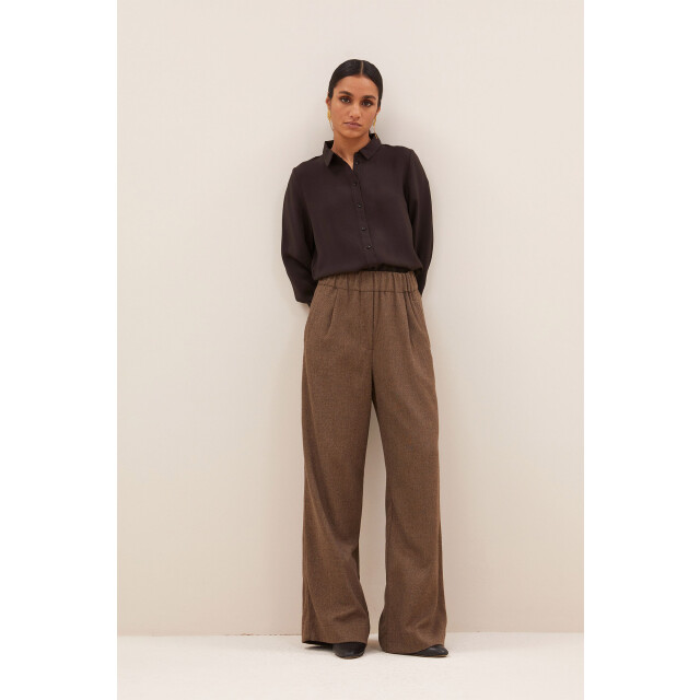 By-Bar Amsterdam Benji tweed pants latte 25518039-773 large