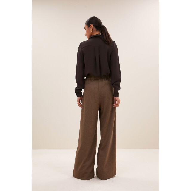 By-Bar Amsterdam Benji tweed pants latte 25518039-773 large