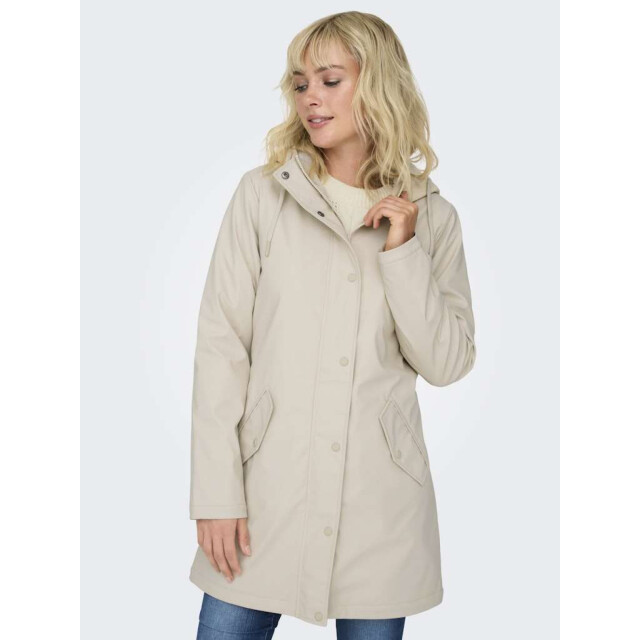 Only Onlsally raincoat otw noos oatmeal/white teddy 15206116-177935001 large