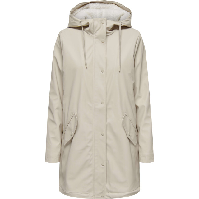 Only Onlsally raincoat otw noos oatmeal/white teddy 15206116-177935001 large