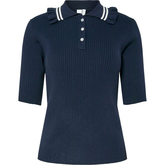 Y.A.S Yasprimos 2/4 knit pullover s. navy r/birch 26038385-190953001 large