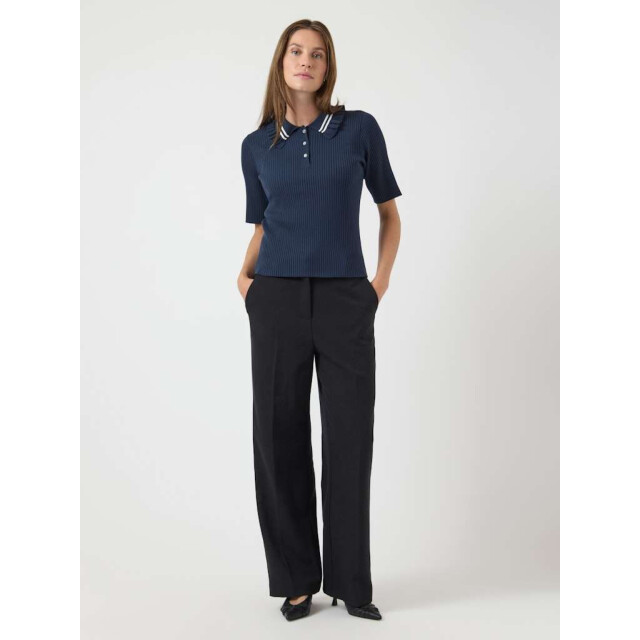 Y.A.S Yasprimos 2/4 knit pullover s. navy r/birch 26038385-190953001 large