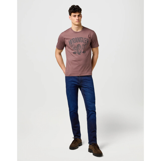 Wrangler Greensboro heren regular straight-fit jeans rustic navy WRANGLER 112370720 Greensboro RusticNavy large