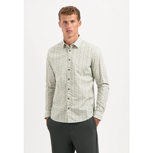 No Excess Heren overhemd 29450708 052 dark green No Excess 29450708 052DarkGreen large