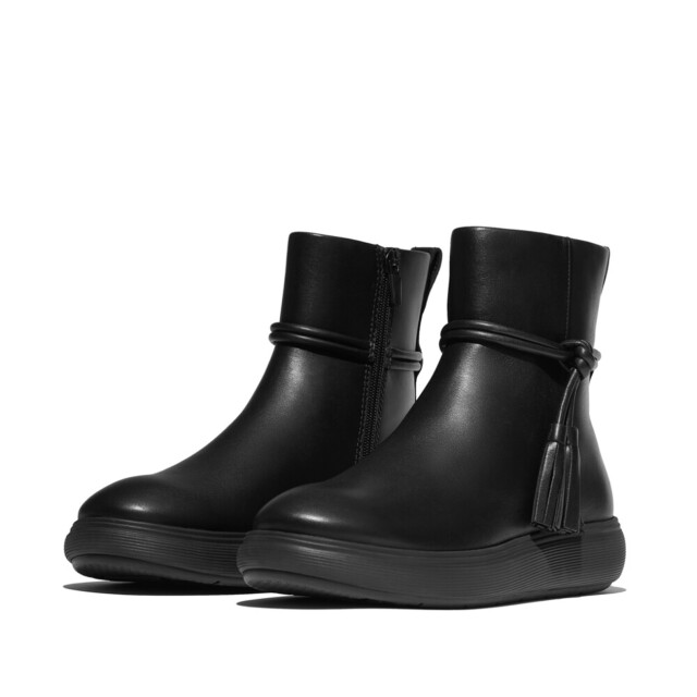 FitFlop Iq-comff tassel leather short boots E3A large