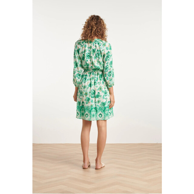 Smashed Lemon 24140 fris ornamentprint jurk met v-hals | 24140-000-998 large