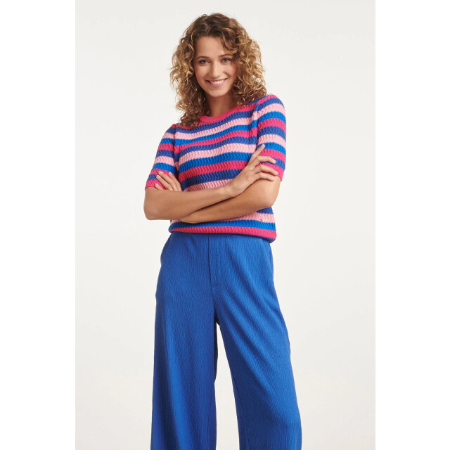 Smashed Lemon 24122 gebreide trui met rijk colorblock | 24122-998-XL large