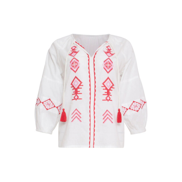 Smashed Lemon 24123 ademende te top met tribal borduurwerk | 24123-000-998 large