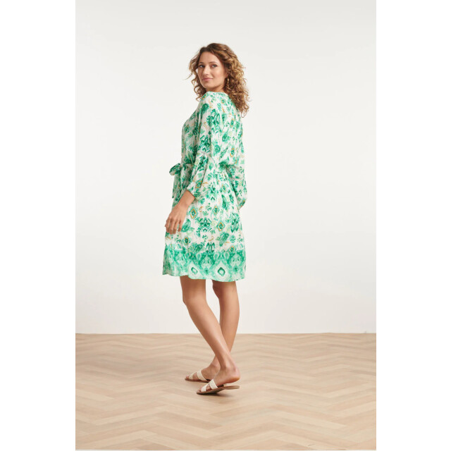 Smashed Lemon 24140 fris ornamentprint jurk met v-hals | 24140-000-998 large