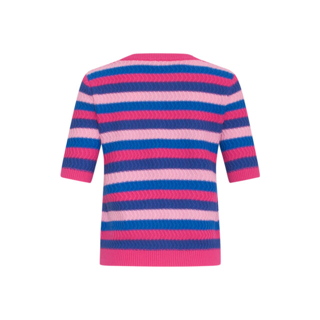Smashed Lemon 24122 gebreide trui met rijk colorblock | 24122-998-XL large