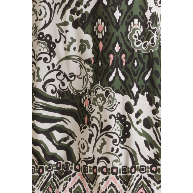 Smashed Lemon 24147 stretch zomerjurkarmy green aztec print | 24147-010-998 large