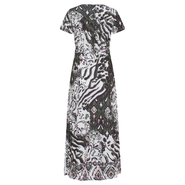Smashed Lemon 24147 stretch zomerjurkarmy green aztec print | 24147-010-998 large