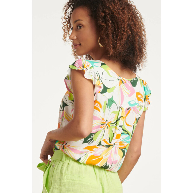 Smashed Lemon 24149 zomer top met bloemenprintlevendige en | 24149-010-998 large