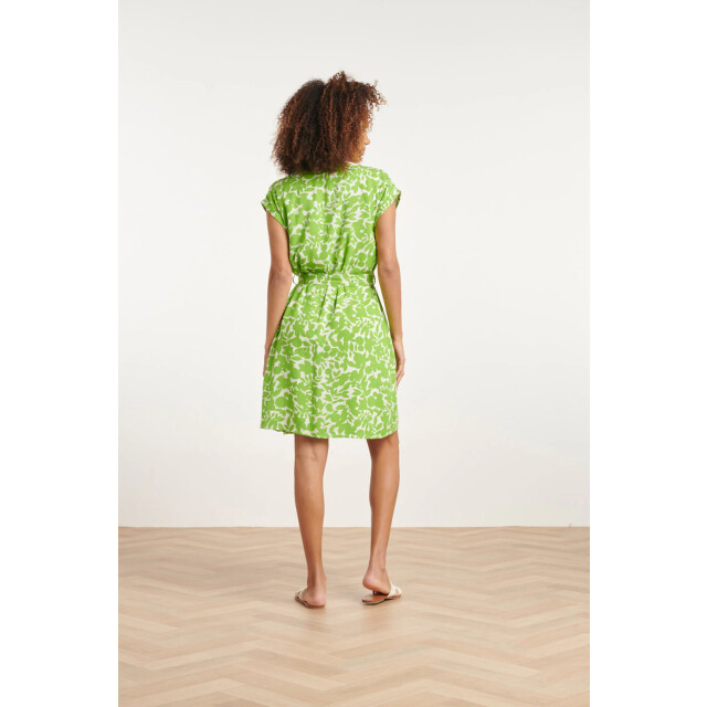 Smashed Lemon 24135 helder jurk met bladerprint | 24135-010-530 large