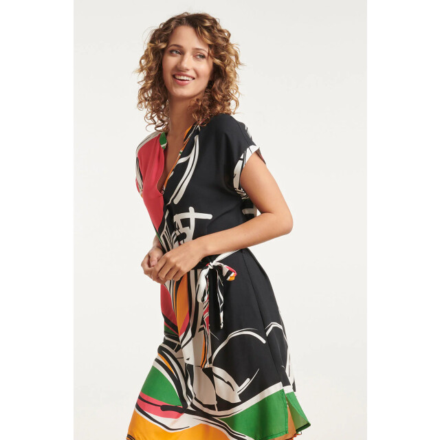 Smashed Lemon 24151 zomerjurk met abstracte bloemenprint | 8720331247166 large