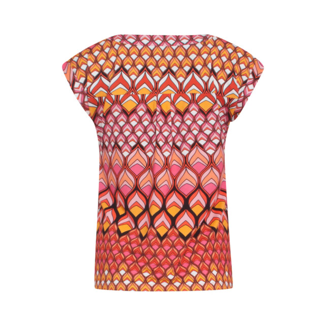 Smashed Lemon 24154 zomer top met retro grafische print | 24154-998-XS large