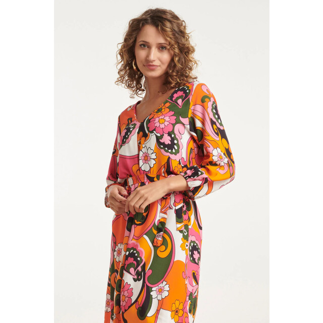 Smashed Lemon 24155 zomerjurk met bloemenprinthelder | 24155-998-M large