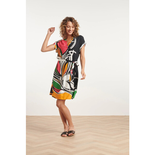 Smashed Lemon 24151 zomerjurk met abstracte bloemenprint | 8720331247166 large