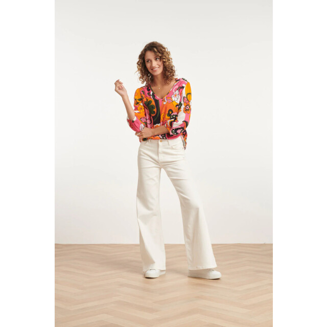Smashed Lemon 24156 top met bloemenprinthelder | 24156-998-XS large