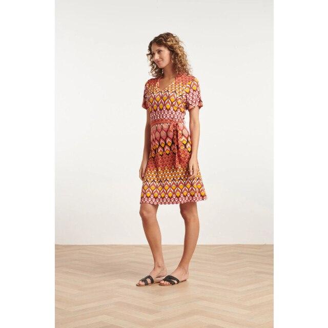 Smashed Lemon 24153 zomerjurk met retro grafische print | 24153-998-L large