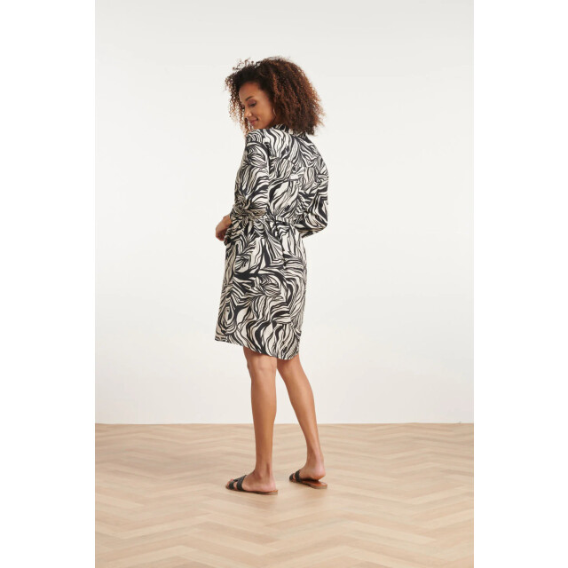 Smashed Lemon 24165 simple chic abstracte print jurk | 24165-720-999 large