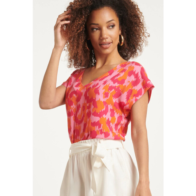 Smashed Lemon 24162 top met gedurfd cheetah patroonfuchsia | 24162-420-998 large
