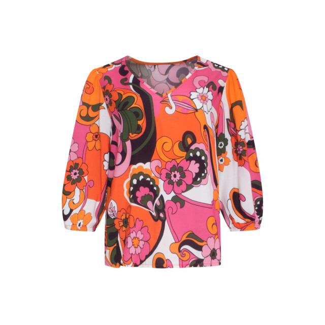 Smashed Lemon 24156 top met bloemenprinthelder | 24156-998-XS large