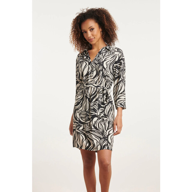 Smashed Lemon 24165 simple chic abstracte print jurk | 24165-720-999 large