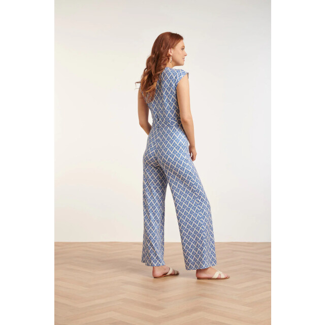 Smashed Lemon 24033 wikkelstijl jumpsuit met ornament print | 24033-650-000 large