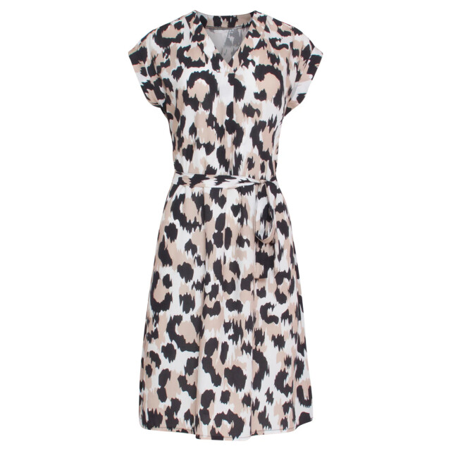 Smashed Lemon 24163 klassieke jurk met gedurfd cheeta patroon | 8720331248125 large