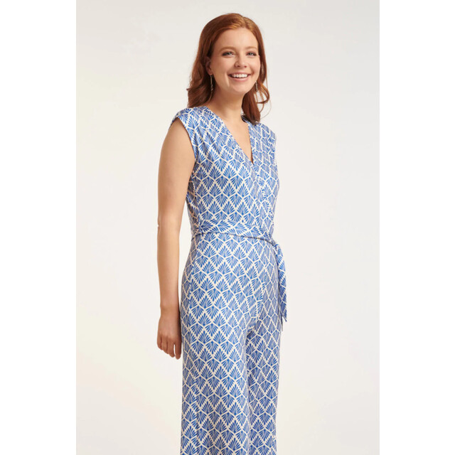 Smashed Lemon 24033 wikkelstijl jumpsuit met ornament print | 24033-650-000 large