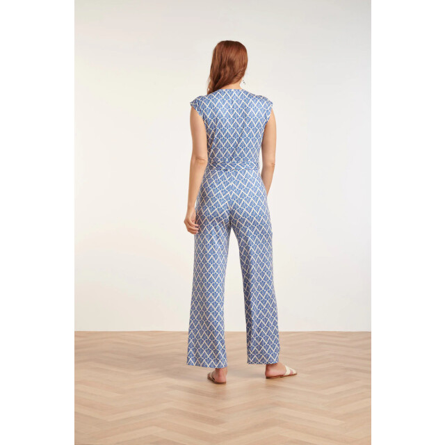Smashed Lemon 24033 wikkelstijl jumpsuit met ornament print | 24033-650-000 large