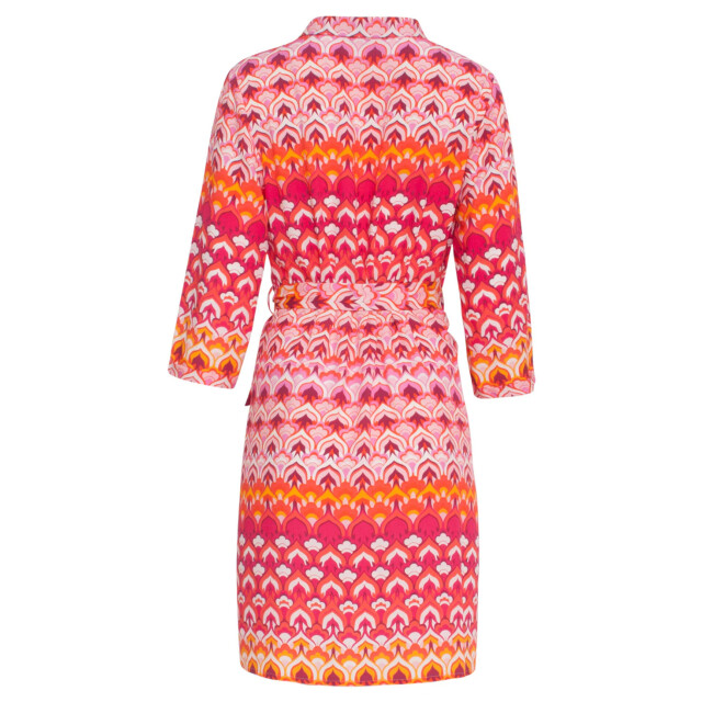 Smashed Lemon 24002 retro print shirtjurk met riemframbozentonen | 24002-420-998 large