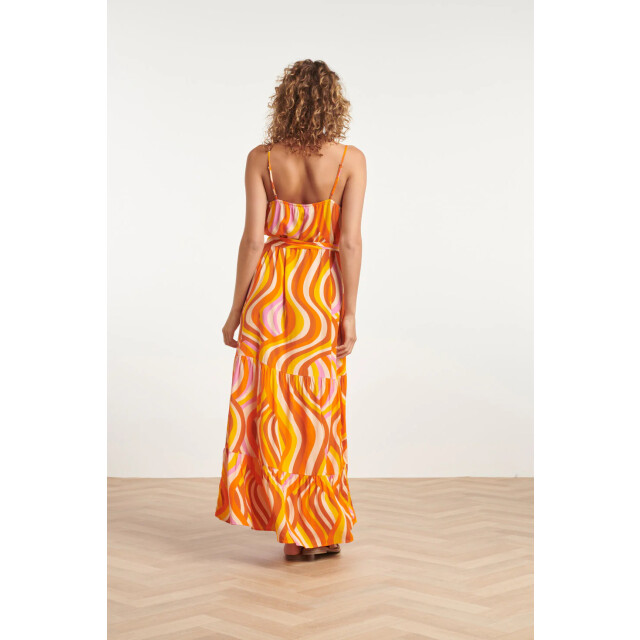Smashed Lemon 24011 zomerse spaghetti jurk met retro print | 24011-250-998 large