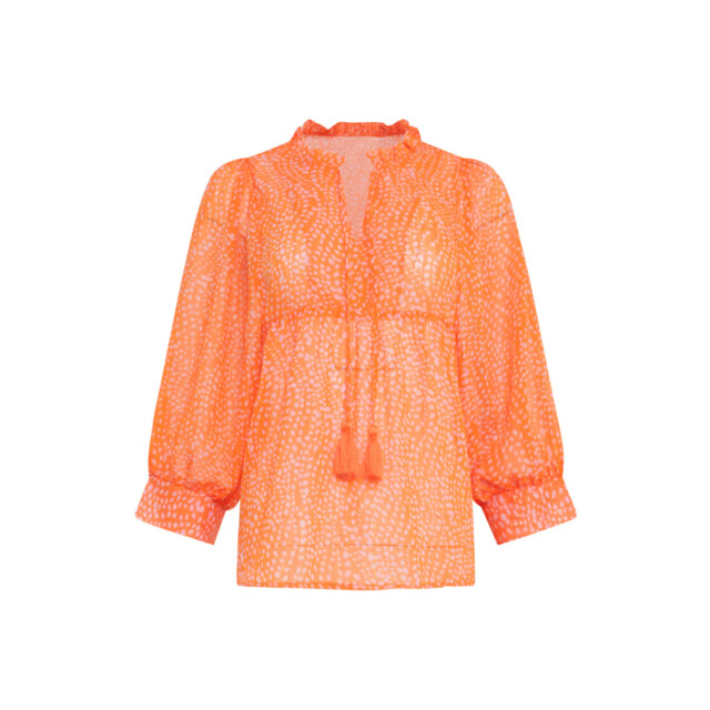 Smashed Lemon 24017 polka dot chiffon top | 24017-250-420 large