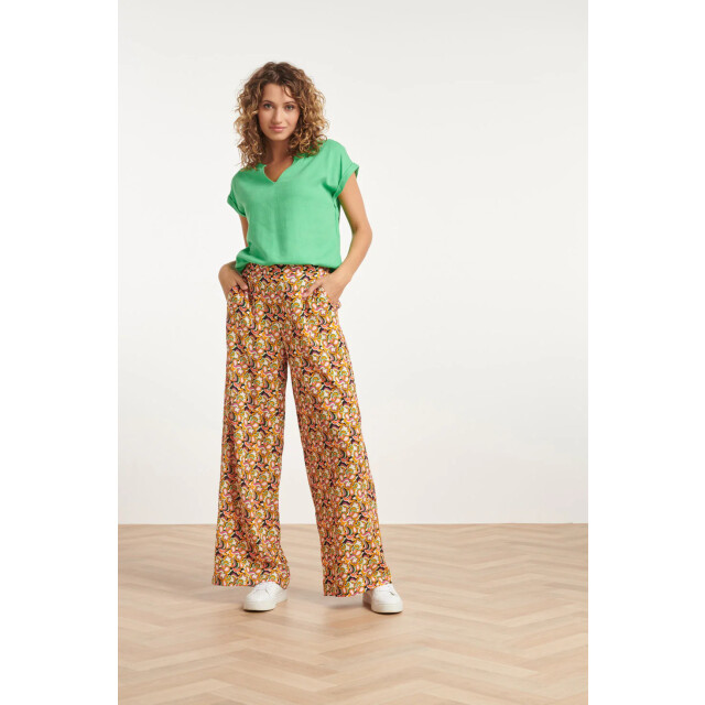 Smashed Lemon 24020 multi grafisch print broek | 24020-999-998 large