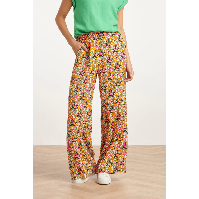 Smashed Lemon 24020 multi grafisch print broek | 24020-999-998 large
