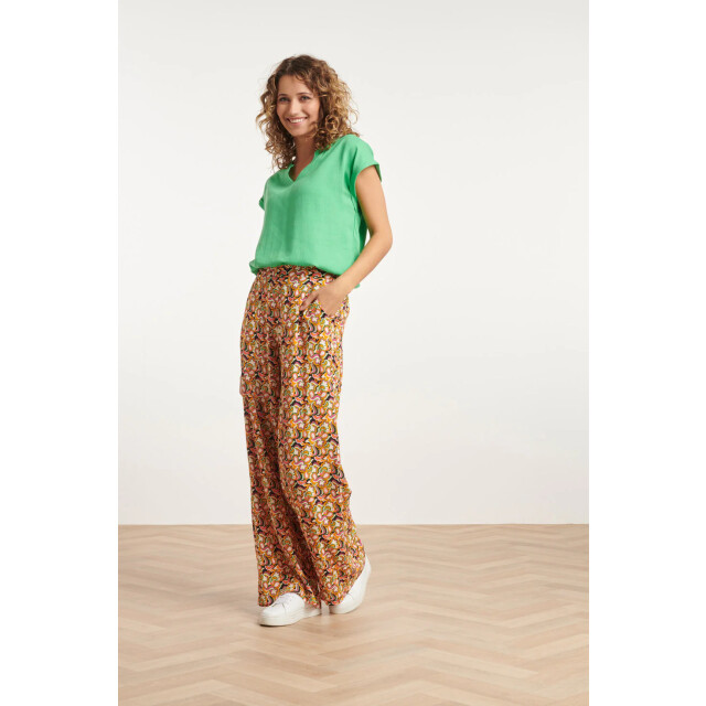 Smashed Lemon 24020 multi grafisch print broek | 24020-999-998 large