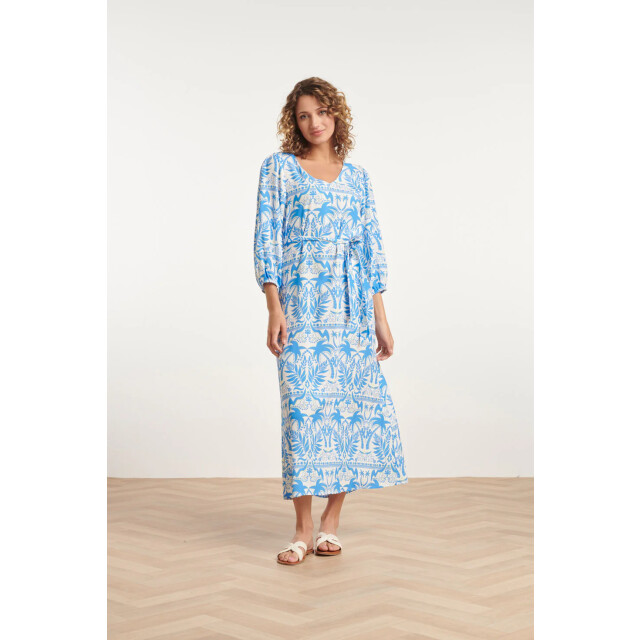 Smashed Lemon 24038 midi zomerjurk met tropische print zomerse | 24038-000-625 large